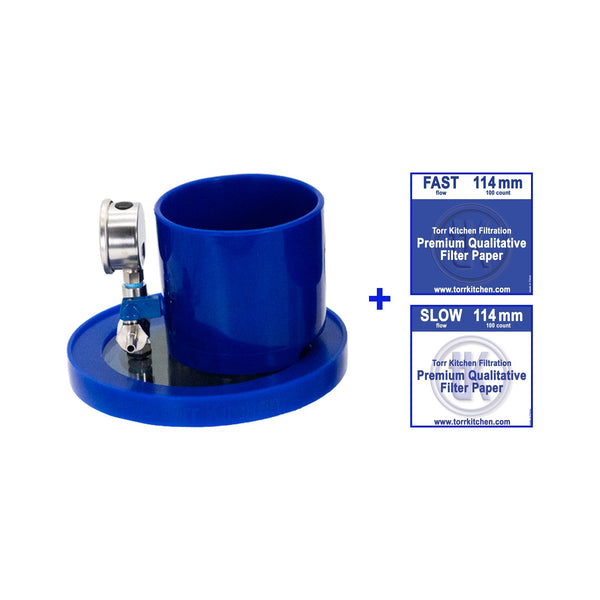 Filtration Set - 1L: Funnel, Gauged Lid & Papers