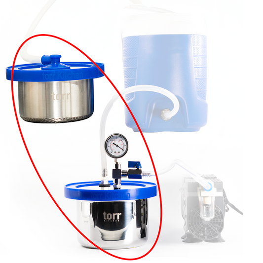 Vessels & Lids Set with Flow Port (two sizes available)